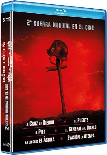 Cine Segunda Guerra Mundial (Blu-ray) Pack 6 peliculas: La Cruz de Hierro / El Puente / La Piel / El General del Diablo / Ha Llegado el Aguila / Evasion en Atenea