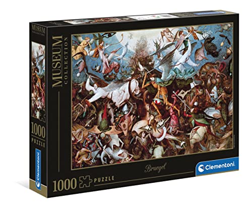 Clementoni 1000pzs Does Not Apply Puzzle Adulto 1000 Piezas Cuadro La Caída de los Ángeles Rebeldes de Bruegel, Colección Museos, (39662), Multicolor, M