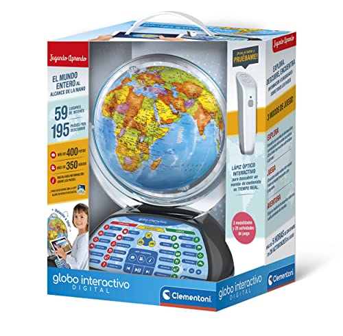 Clementoni - Globo terrestre interactivo, 55387, multicolor, versión en español