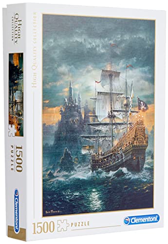 Clementoni - Puzzle 1500 piezas Barco Pirata, puzzle adulto (31682)