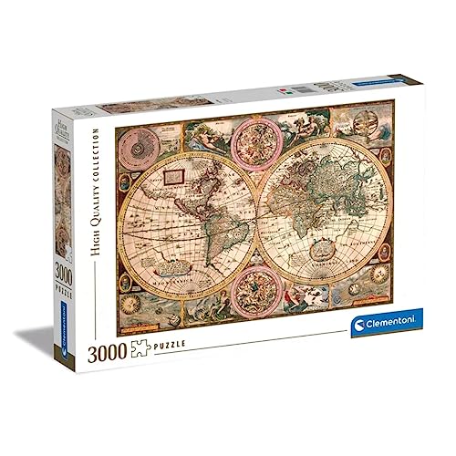 Clementoni - Puzzle 3000 piezas Mapa Antiguo, puzzle adulto (33531)