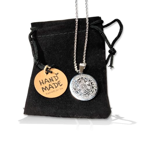 Collar 7 Arcangeles Medalla Sello Arcángel Acero Inoxidable 316L Hombre Joyería Religiosa Cristiana Amuleto Protección