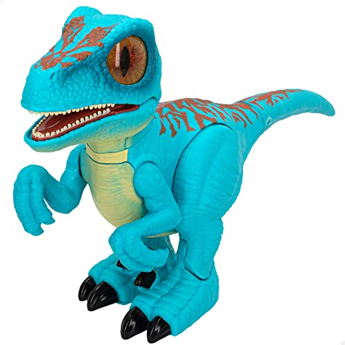 COLORBABY Dinos, Dinosaurio interactivo Raptor con sonido y movimientos, funciona con pilas AAA (incluidas), juguete para niños, +3 años (46681)