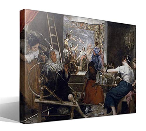Cuadro Canvas Las Hilanderas o La fábula de Aracne de Diego Rodríguez de Silva y Velázquez