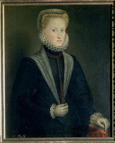 Cuadro en Lienzo Arte Impresiones en Lienzo Famoso Ana de Austria Reina de España Esposa de Felipe II de España por Sofonisba Anguissola para la decoración del hogar de la oficina 60x90cm