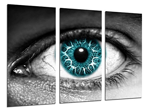 Cuadro Fotográfico Ojo Humano, Iris Verde Tamaño total: 97 x 62 cm XXL