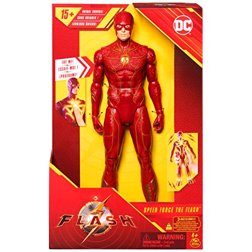 DC Comics, figura de acción de 30,5 cm Speed Force The Flash, luces y más de 15 sonidos, coleccionable de la película The Flash, juguetes para niños y niñas a partir de 4 años