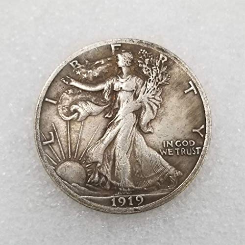 DDTing 1919 Moneda de Medio dólar de la Libertad Antigua – Moneda Conmemorativa Americana – Monedas Antiguas de los Estados Unidos – Original Pre Morgan sin circulación Buen Servicio