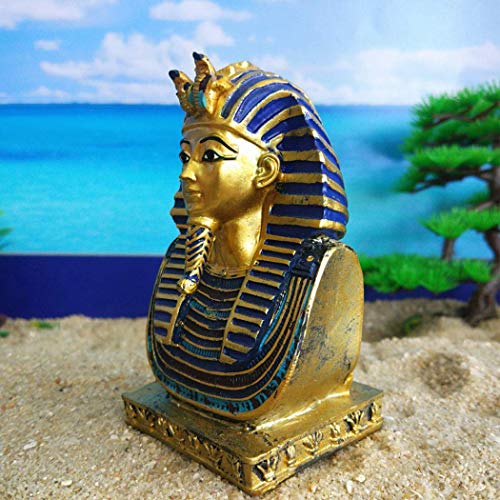 DDTing Tutankamón de Faraón Egipcio - Decoración de manualidades de resina - Pequeño rey del faraón egipcio antiguo - Estatua de reliquia de artefacto de momia goodService