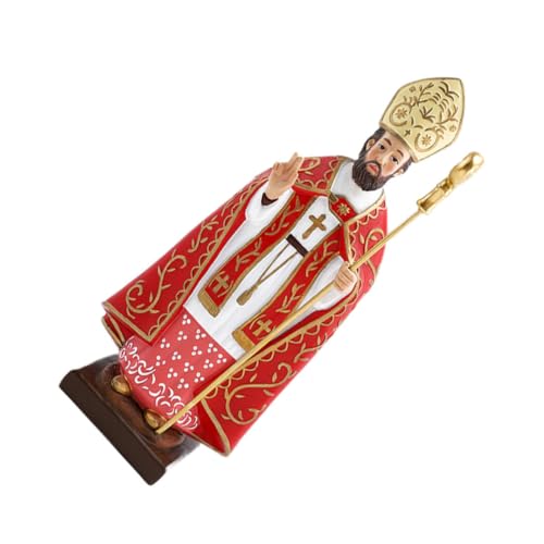 DECHOUS Cardenal Decoraciones Religiosas Arzobispo Estatuilla Cristo Rey Estatua Decoración De Escritorio Figuras Católicas Estante Adornos para Dormitorio Decoración De Mesa Resina Jesús