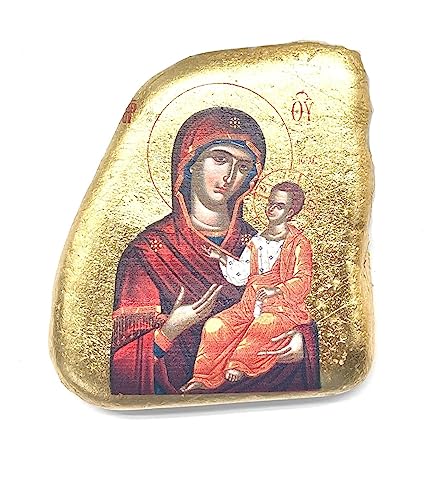 DELL'ARTE Artículos Religiosos, Icono Virgen sobre Piedra