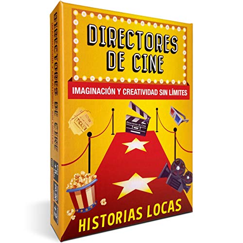 DIRECTORES DE CINE Historias LOCAS Juegos de Mesa Familiares. Divertidísimo Juego Educativo desarrolado por educadores Montessori. Juegos de Mesa niños 6 años y Mayores by