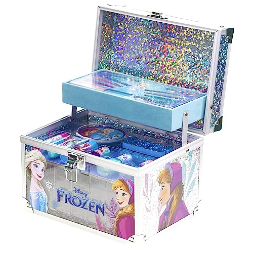 Disney Frozen - Townley Girl Set de Maquillaje con Brillo Labial, Brillo de Ojos, Pinceles, Esmalte, Accesorios y +! Apto +3 años perfecto para Fiestas, Pijamadas y Maquillajes