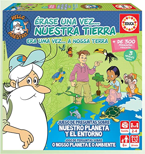 Educa - Érase una Vez Nuestra Tierra, Juego de Mesa Familiar Educativo con más de 300 Preguntas y respuestas sobre Nuestro Planeta y el Entorno, A Partir de 6 años (18858)