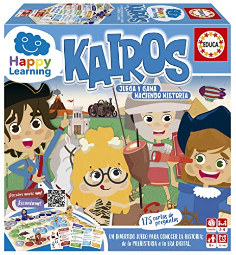 Educa - Juego de Mesa Educativo para Aprender Todo sobre Las Distintas etapas de la Historia | Kairos Happy Learning. A Partir de 6 años (19323)