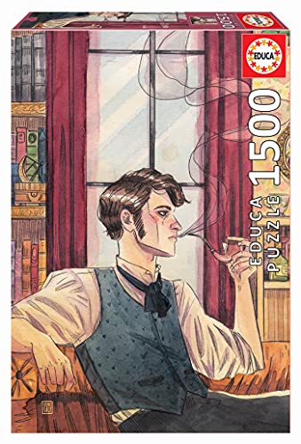 Educa - Puzzle de 1500 Piezas para Adultos | Educa - Sherlock Holmes, Esther Gili. Incluye Pegamento Fix Puzzle. A Partir de 14 años (19044)