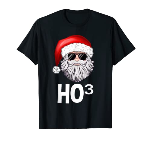 El 3 Ho's Travieso Papá Noel Santa Hombre Navidad Camiseta