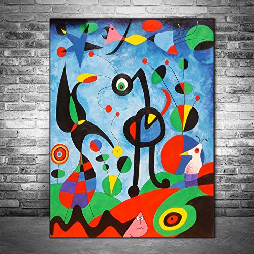 El jardín 1925 de Joan Miro Reproducciones de obras de arte famosas Pinturas abstractas en lienzo de Joan Miro Cuadros de pared Decoración de pared 40x60cm Sin marco