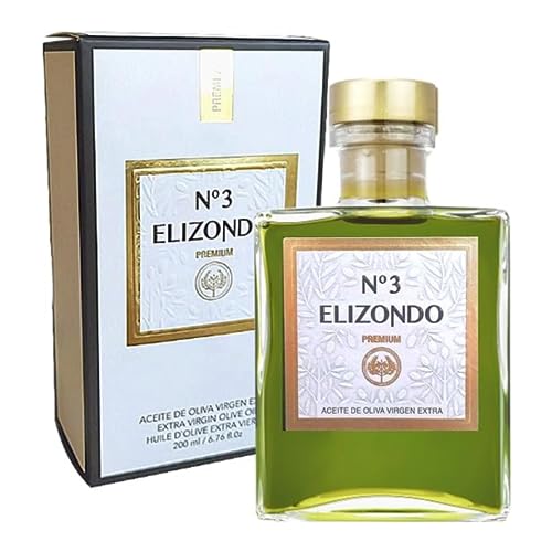 ELIZONDO Aceite de Oliva Virgen Extra Nº3 Picual 200ml Con Estuche | Aceite de Oliva Premium Variedad Picual | Mejor Selección ENOVINOS