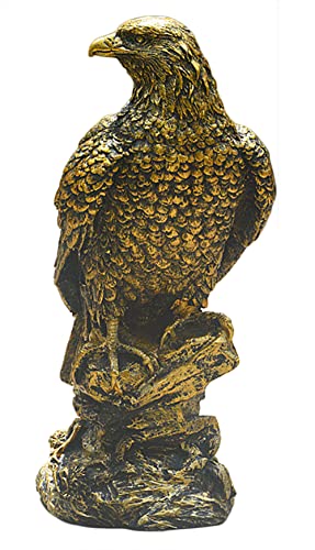 eLymwoo Impresionante escultura de águila calva americana, decoración del hogar, estatua de animales 3D, decoración de pájaros, estatuas de la suerte, figura abstracta de 12 pulgadas, regalo de