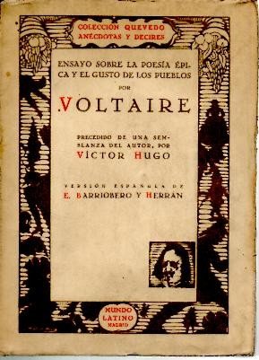 ENSAYO SOBRE LA POESIA EPICA Y EL GUSTO DE LOS PUEBLOS