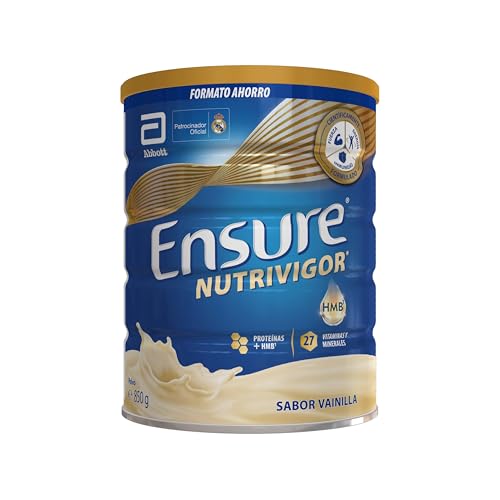 Ensure Nutrivigor - Complemento Alimenticio para Adultos, con HMB, Proteínas, Vitaminas y Minerales, como el Calcio - Sabor Vainilla - 850 g