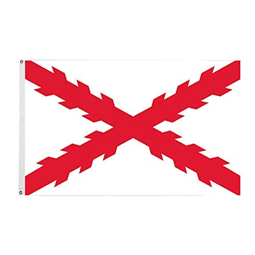 Ericraft Bandera Cruz de Borgoña Grande 90x150cms Bandera tercios españoles balcón para Exterior Reforzada y con 2 Ojales metálicos, Bandera borgoña, Bandera Imperio español