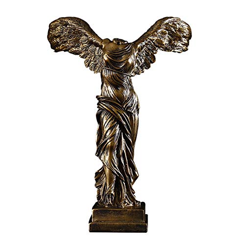 Estatua de la diosa griega antigua de la victoria, réplica de la escultura del Louvre resina europea artesanía clásica decoración del hogar figuras colección de adornos 17 x 23 cm