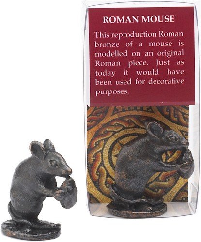 Figura de artefacto romano en miniatura chapada en bronce, 3,5 cm