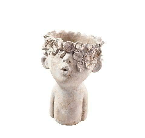 Figura divertida para plantar con forma de busto (grande: altura 26 cm)