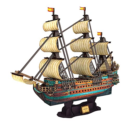 FLADO Rompecabezas 3D para niños y Adultos Armada Española Estéreo Puzzle Modelo Kits de Modelo 3D, 248 Piezas DIY Artesanía Modelo de Barco Kits de Construcción Juguetes