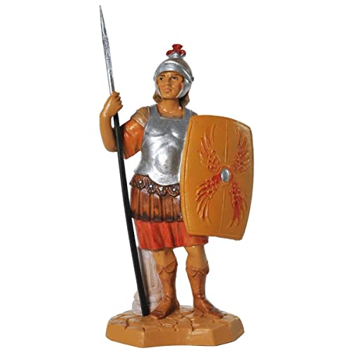 Fontanini Soldado romano con escudo 12 cm figura de resina Belén (F-24)