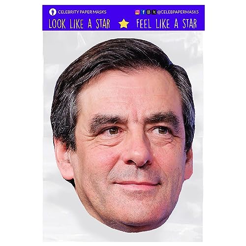 Francois Fillon - Máscara de político con banda elástica para la cabeza