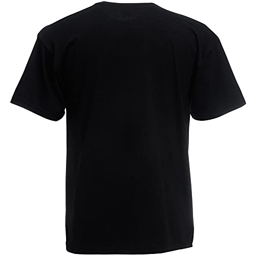 Fruit of the Loom - Camiseta Básica de Manga Corta de Calidad diseño Original Hombre Caballero (Extra Grande (XL)) (Negro)