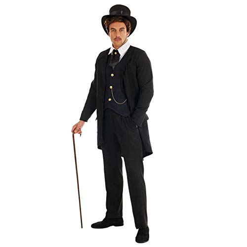 Fun Shack Disfraz Victoriano Hombre, Disfraz Steampunk Hombre, Traje Victoriano Hombre, Ropa Victoriana Hombre, Ropa Medieval Hombre, Disfraz Epoca Victoriana, Disfraz Carnaval Hombre Talla XL