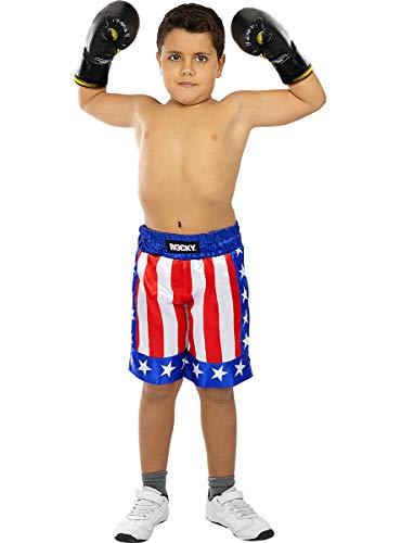 Funidelia | Disfraz de Rocky Balboa para niño Boxeo, Profesiones - Disfraz para niños y divertidos accesorios para Fiestas, Carnaval y Halloween - Talla 7-9 años - Azul