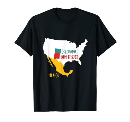 Funny Colorado Wall New Mexico Mapa Trump Chistes políticos estadounidenses Camiseta