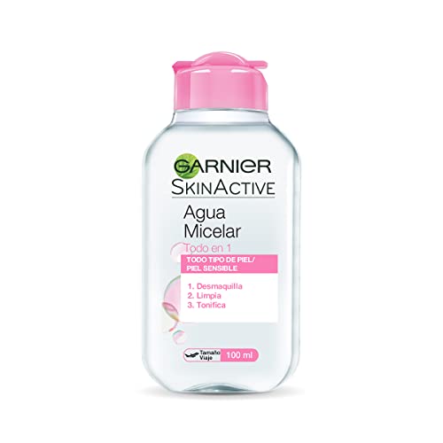 Garnier Skin Active - Agua Micelar Clásica Todo en Uno, Pieles Normales, Formato Viaje, 100 ml