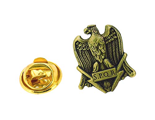 Gemelolandia | Pin de Solapa Estandarte Águila del Imperio Romano SPQR | Pines Originales Para Regalar | Para las Camisas, la Ropa o para tu Mochila | Detalles Divertidos