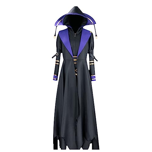 Genérico Anime Cid Kagenou Cosplay Disfraz De Hombre Negro Capa Conjunto Uniforme De Halloween,Black-XXL