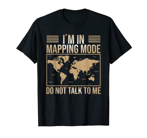 Geografía Topografía Cartografía Mapa del mundo Camiseta