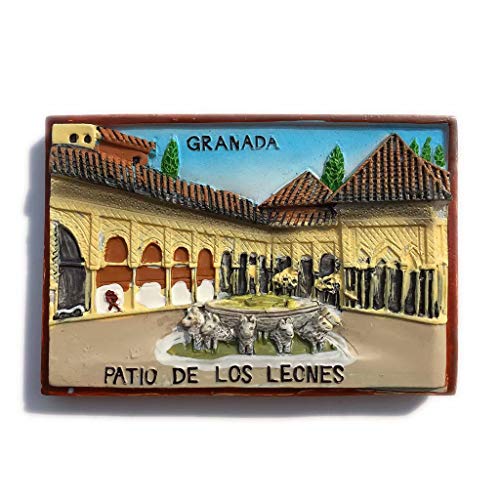 Granada España 3D Imán de nevera Artesanía Recuerdo Resina Refrigerador Imanes Colección Regalo de viaje