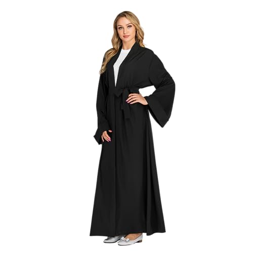 Greatfool Abaya Mujer Musulmana - Abaya Que Puede llevarse como un Kaftan Mujer Largo, una chilaba árabe Mujer o un Jilbab - L
