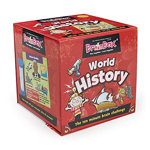Green Board Games Brain Box - Juego de Preguntas sobre Historia Mundial (en inglés)