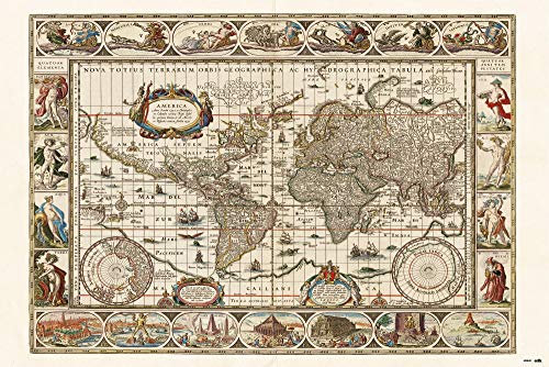 Grupo Erik - Póster de mapa del mundo antiguo