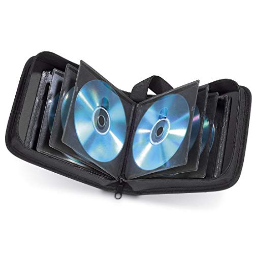 Hama - Estuche porta CD para 40 CD/DVD/Blu-rays, portafolios para guardar CD, negro