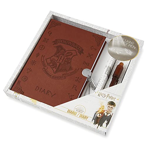 Harry Potter Diario Secreto Diario Secreto De Hogwarts con Candado y Llaves | Papelería Bonita para Niñas con Pluma Tinta Invisible | Regalos para Niñas o Niños