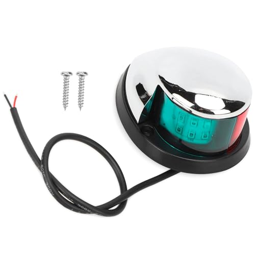 HERCHR Luces de navegación LED para Barcos, Luces LED de navegación marítima yate portátil 12V, Rojo, Verde, lámpara de señal, pontones, luz Barco para Mejorar la Seguridad de Barco