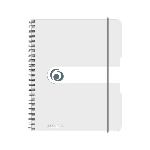 Herlitz 11293792 to go - Juego de 2 cuadernos de espiral (papel sin madera, 80 hojas, A5), color blanco