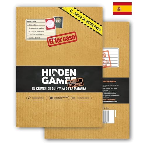 Hidden Games Escena del Crimen - Caso 1 - EL Crimen DE Quintana DE LA Matanza - Español - Juego Realista de escenas del Crimen, emocionante Juego de Detectives, Juego Escape Room